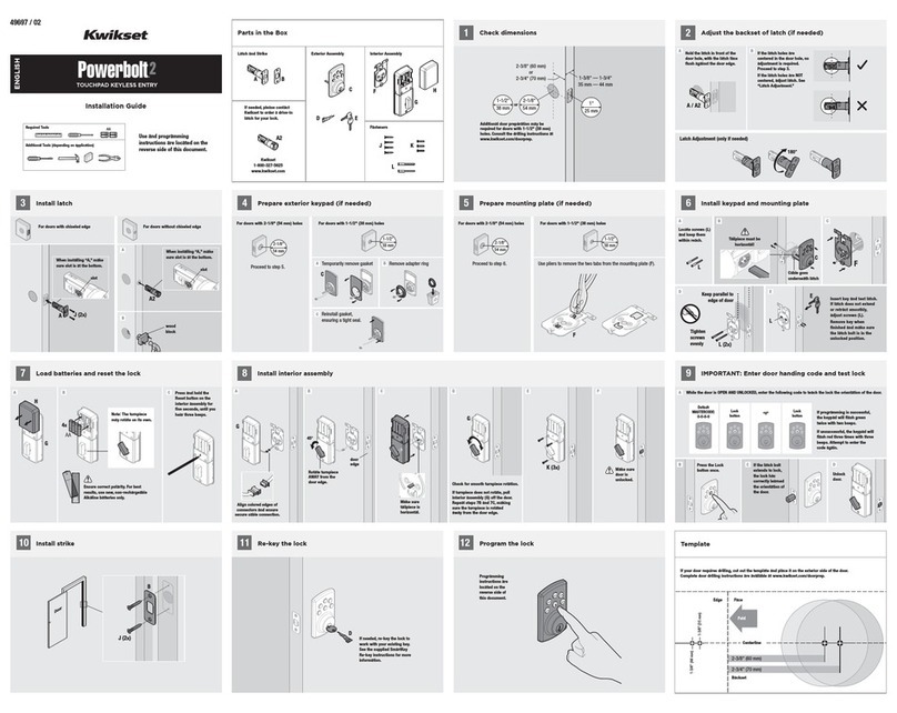 Kwikset Powerbolt2 User manual
