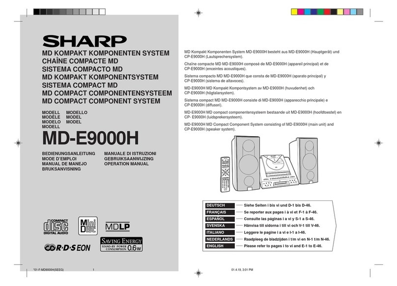 Sharp MD-E9000H User manual