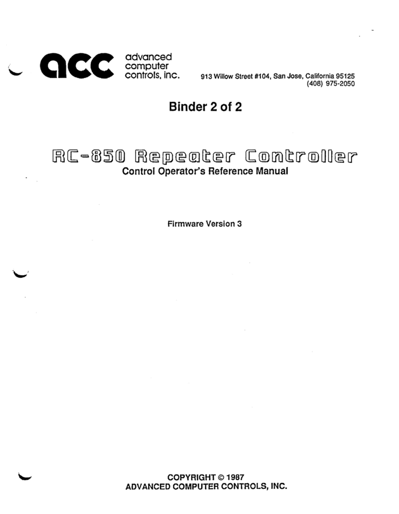 ACC RC-850 Reference manual