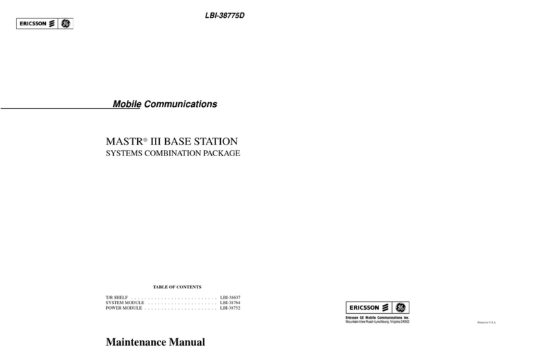 Ericsson GE MASTR III Maintenance manual