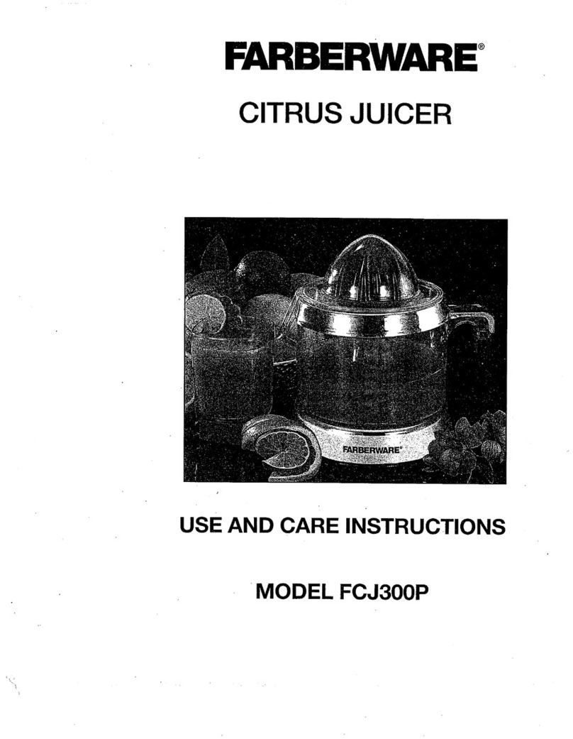 Farberware FCJ300P Use and care instructions