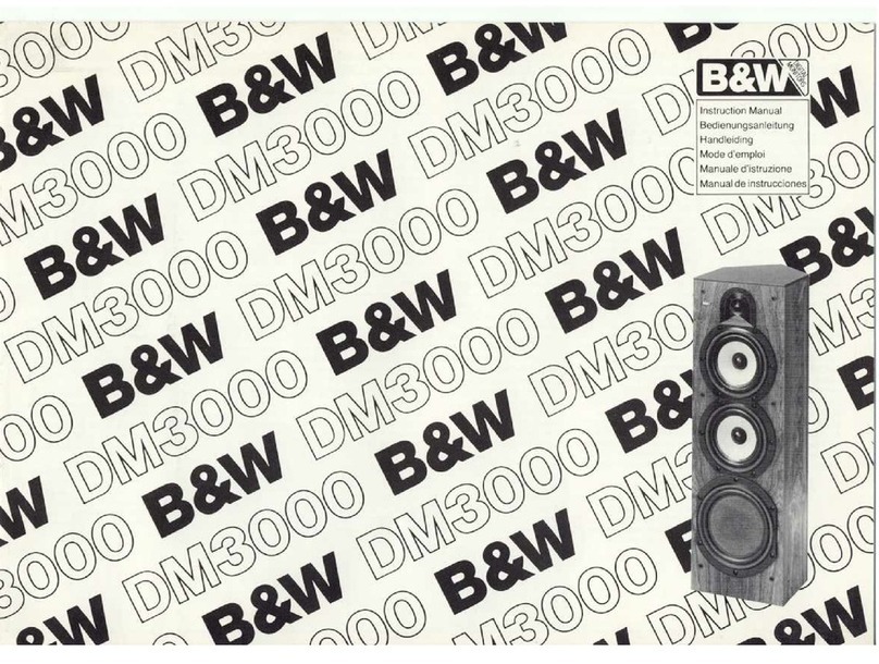 Bowers & Wilkins DM3000 instruction manual
