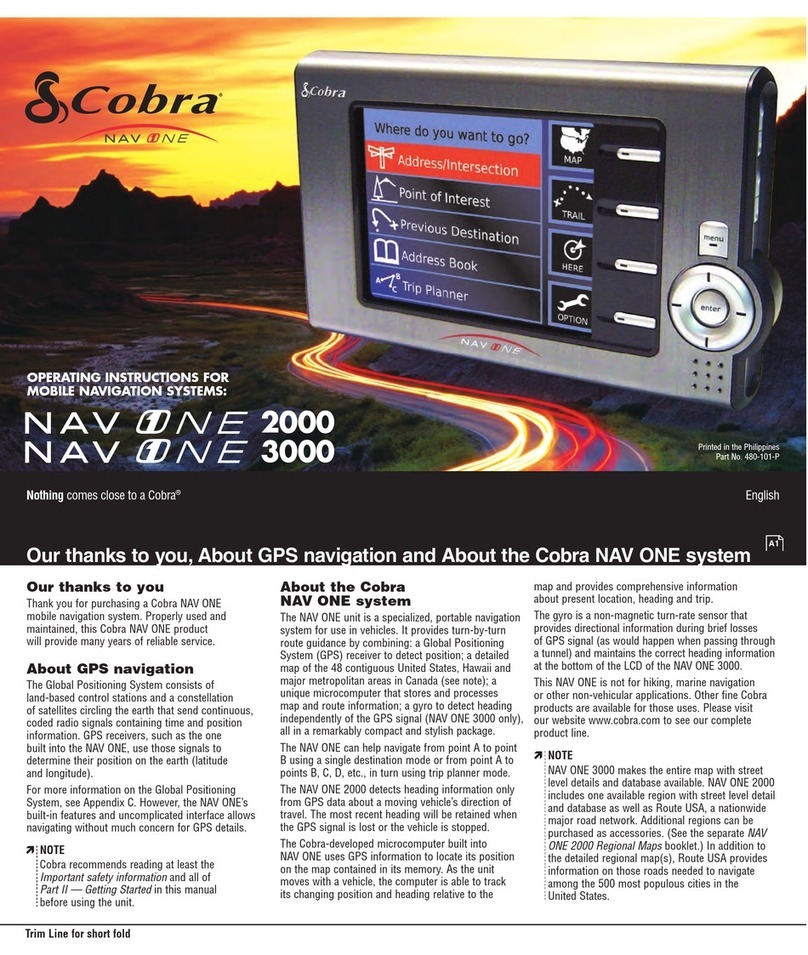 Cobra NAV ONE 2000 operating instructions