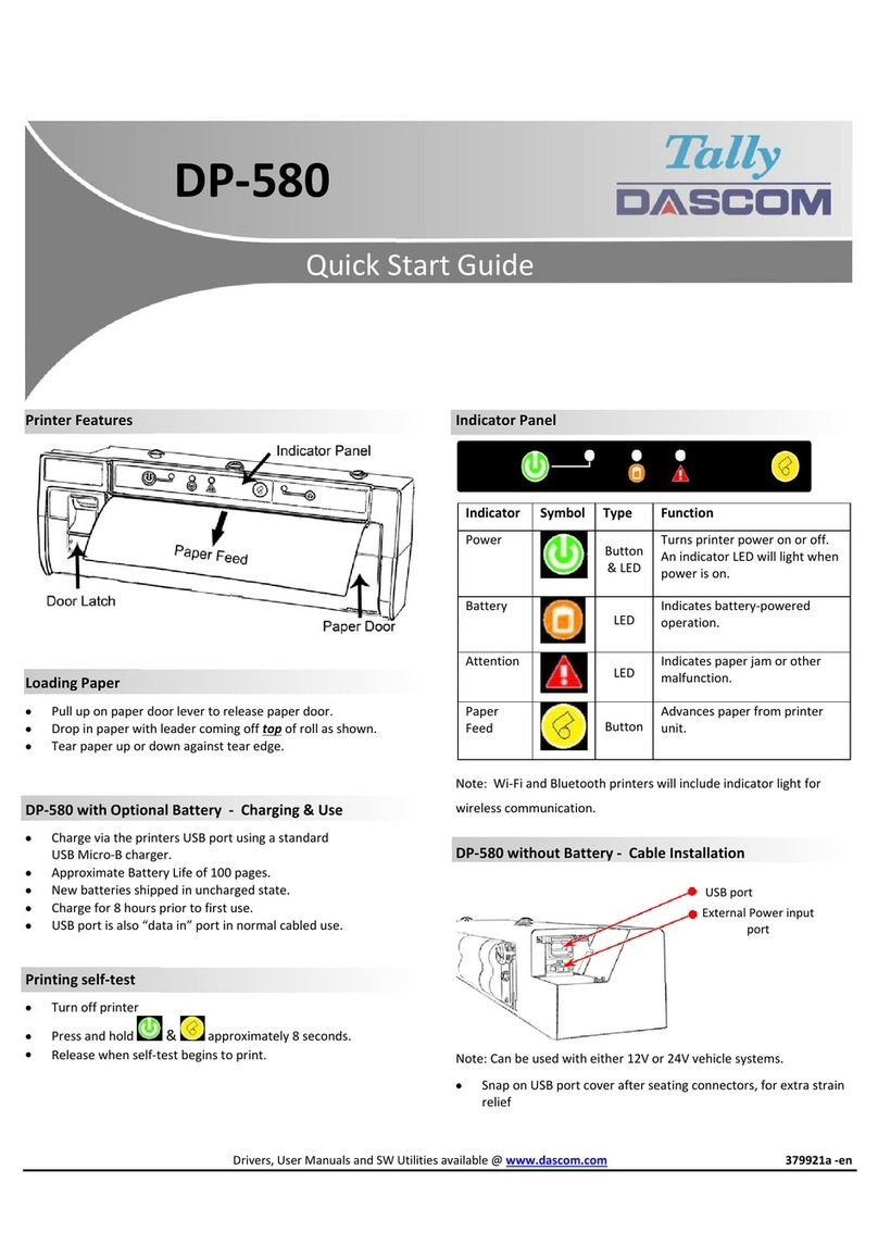 Tally Dascom DP?580 User manual