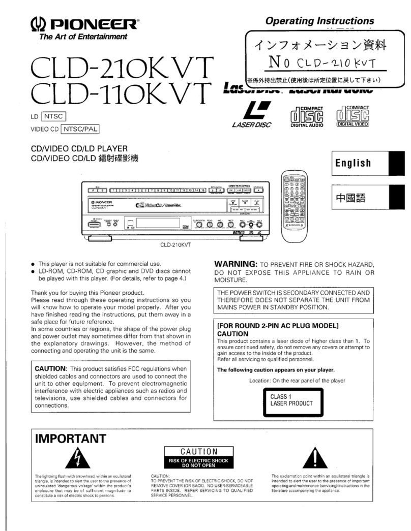 Pioneer CLD-210KVT User manual