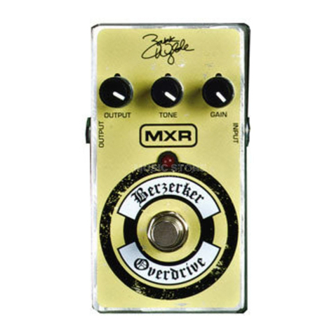 mxr ZW44 BERZERKER OVERDRIVE Directions for use
