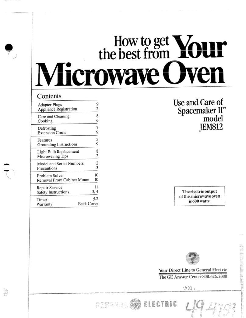 GE Spacemaker-2 JEM812 Installation instructions