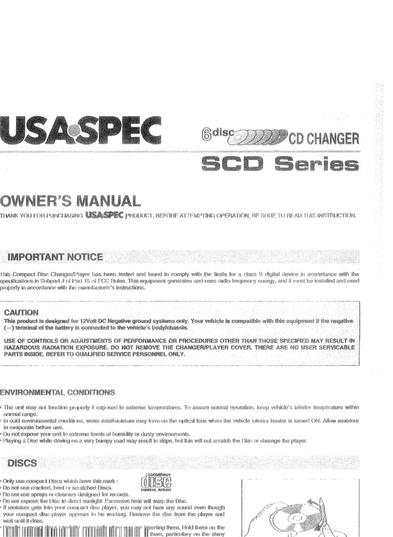 USASPEC SCD Series owner's manual