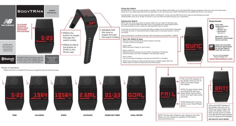 New Balance BodyTRNr user manual