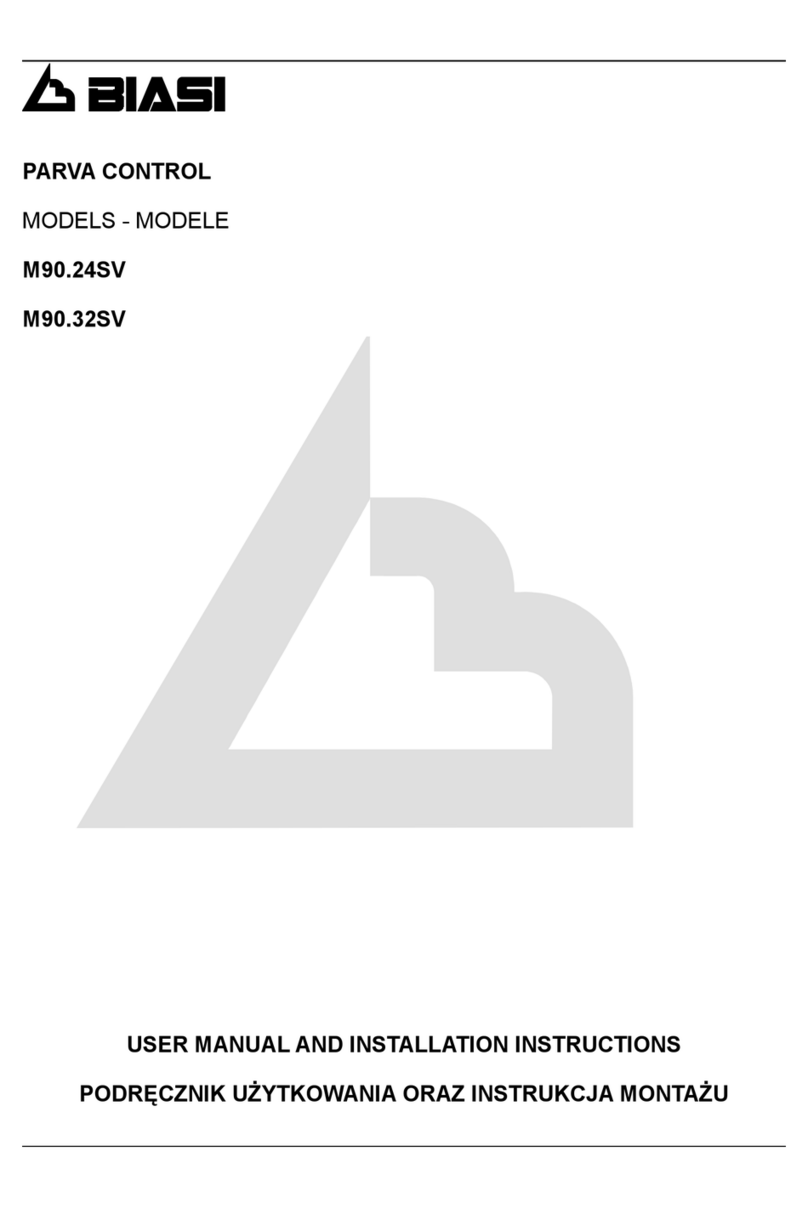 Biasi PARVA CONTROL M90.24SV User manual and installation instructions