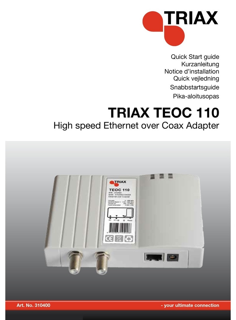 Triax TEOC 110 quick start guide