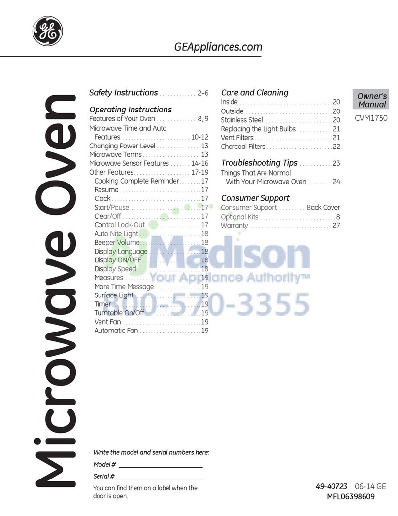 GEAppliances CVM1750 User manual