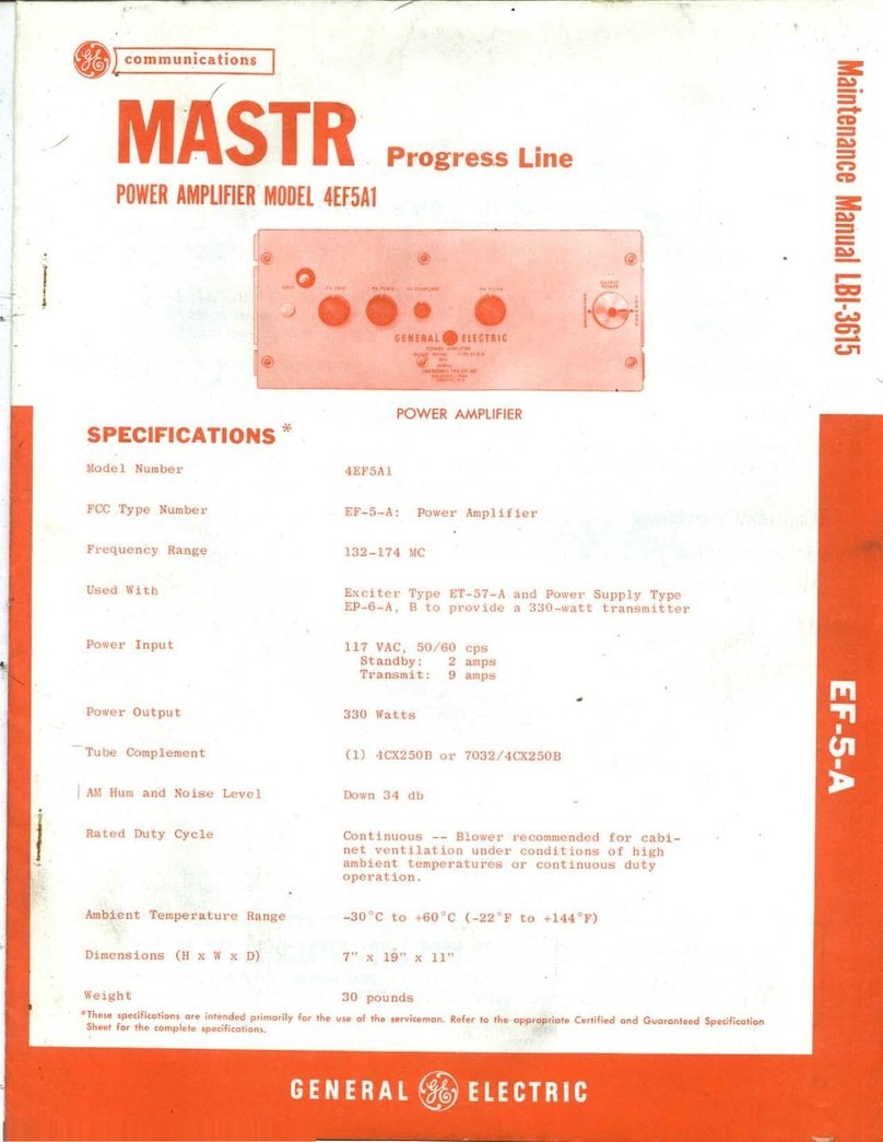 GE MASTR 4EF5A1 Maintenance manual
