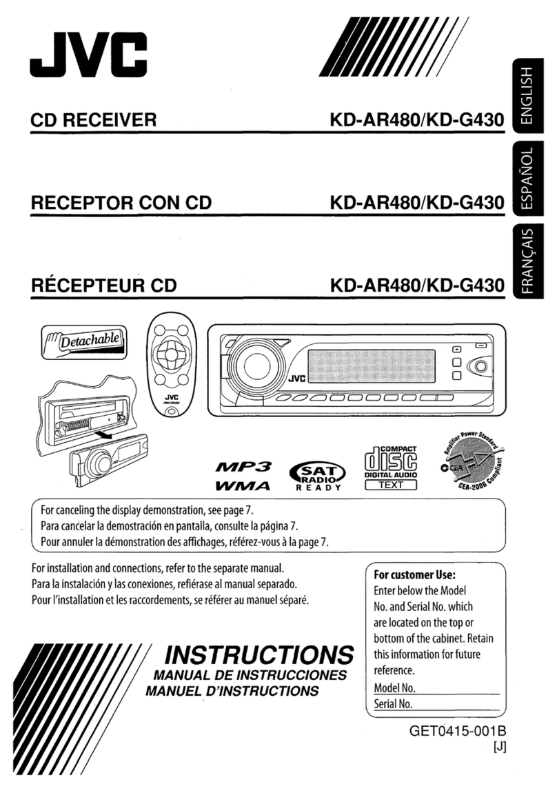 JVC KD-AR480 User manual JVC KD-AR480 User manual