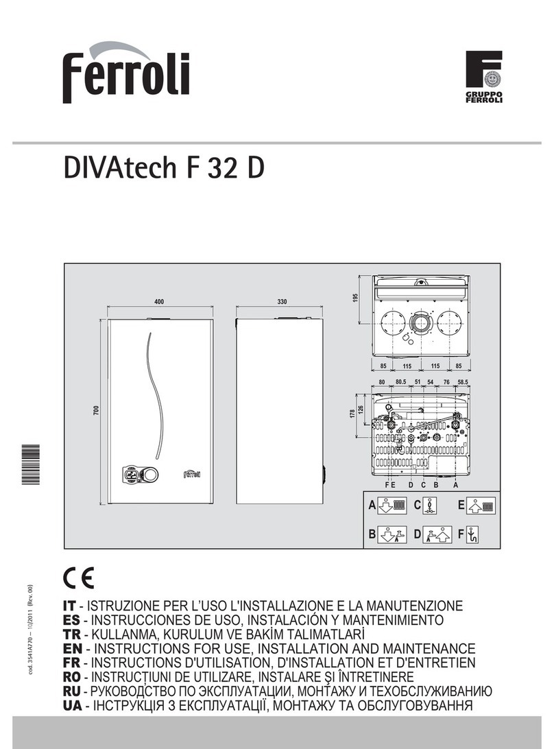 Ferroli DIVAtech F 32D Instructions for use, installation & maintenance
