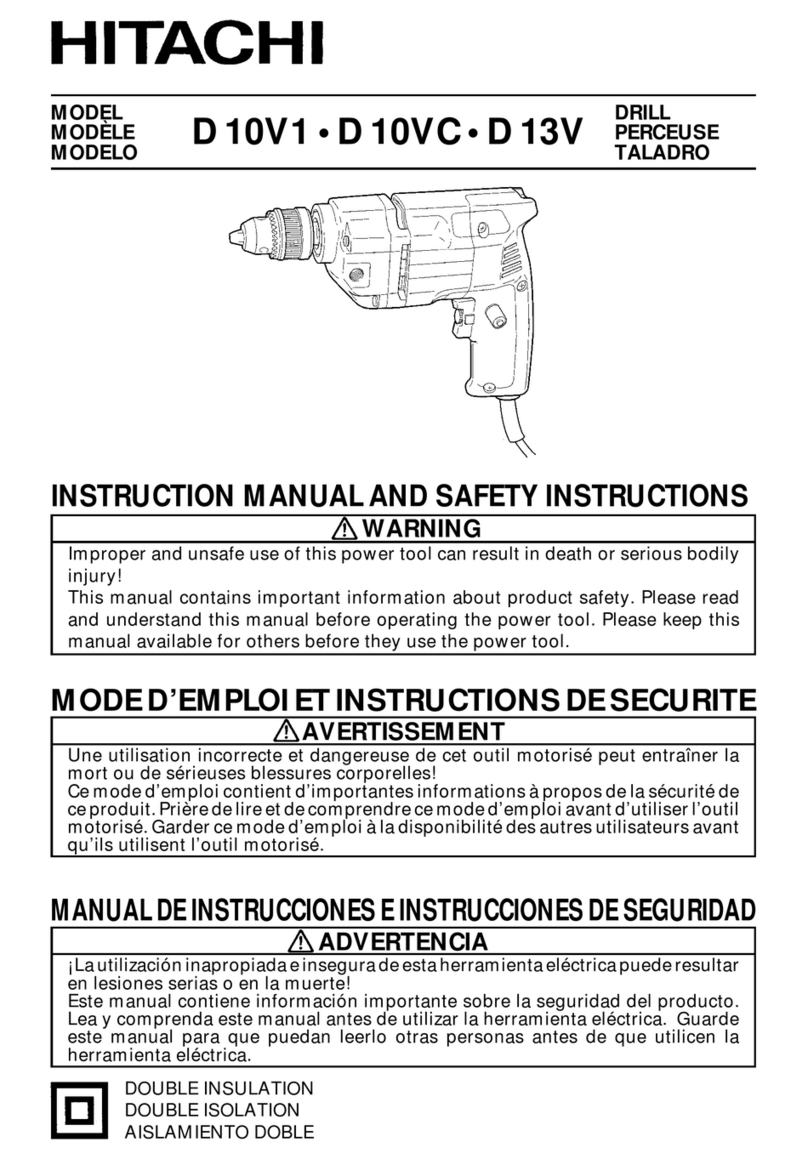 Hitachi D 10V1 Instruction manual and safety instructions