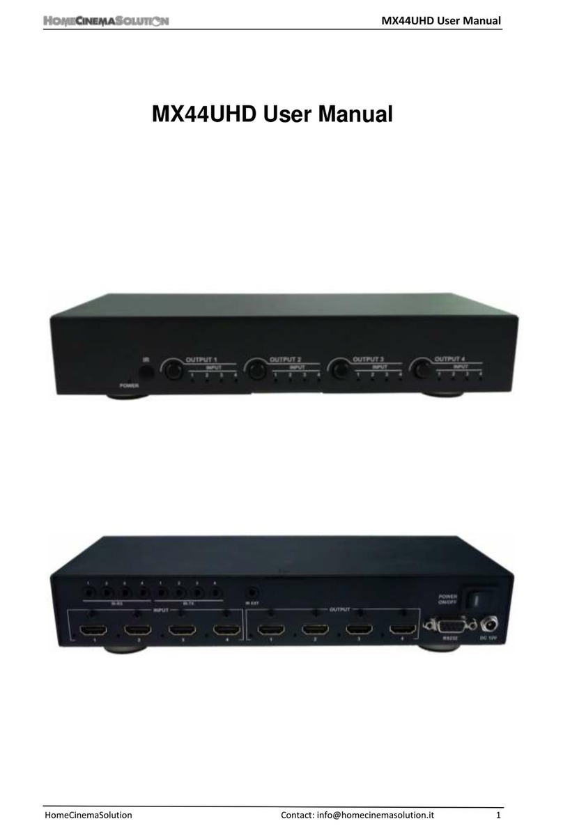 HomeCinemaSolution MX44UHD User manual