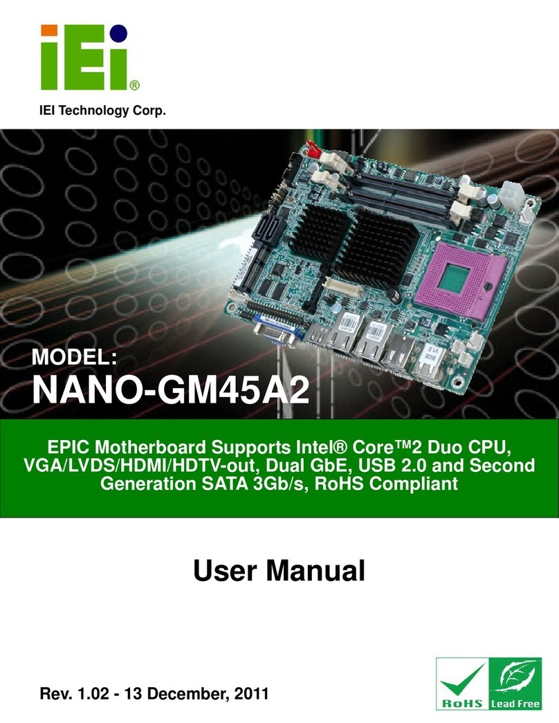 IEI Technology NANO-GM45A2 User manual