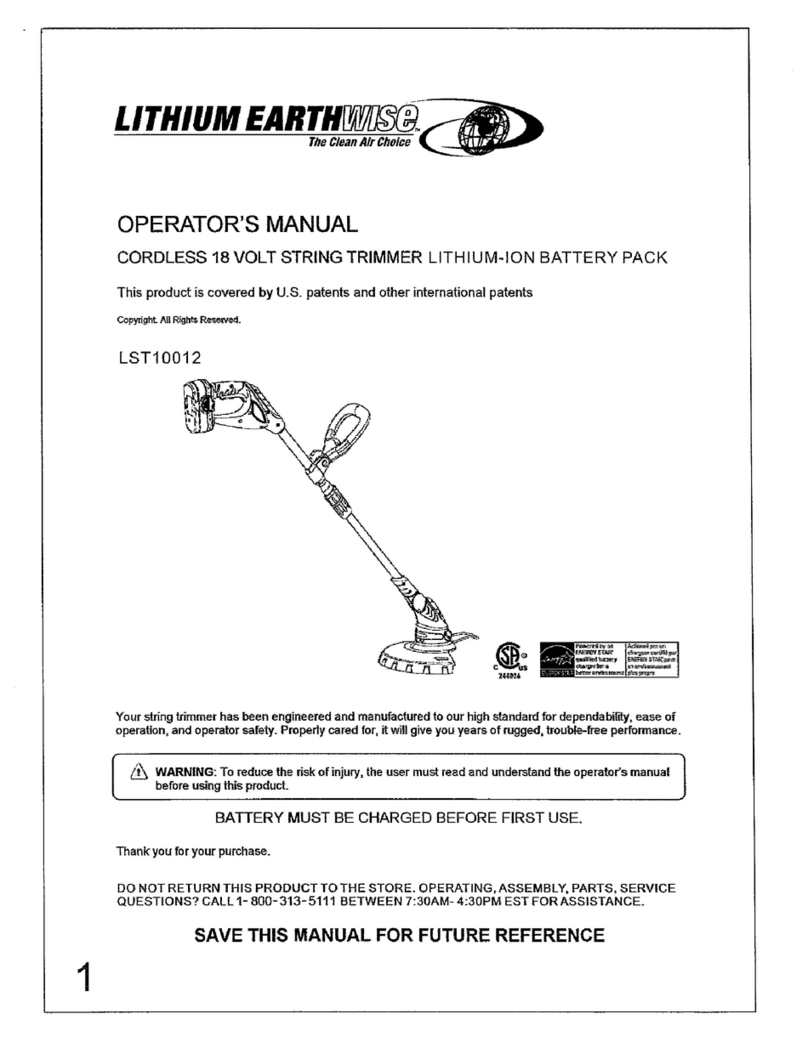 Lithium Earthwise LST10012 Operator's manual