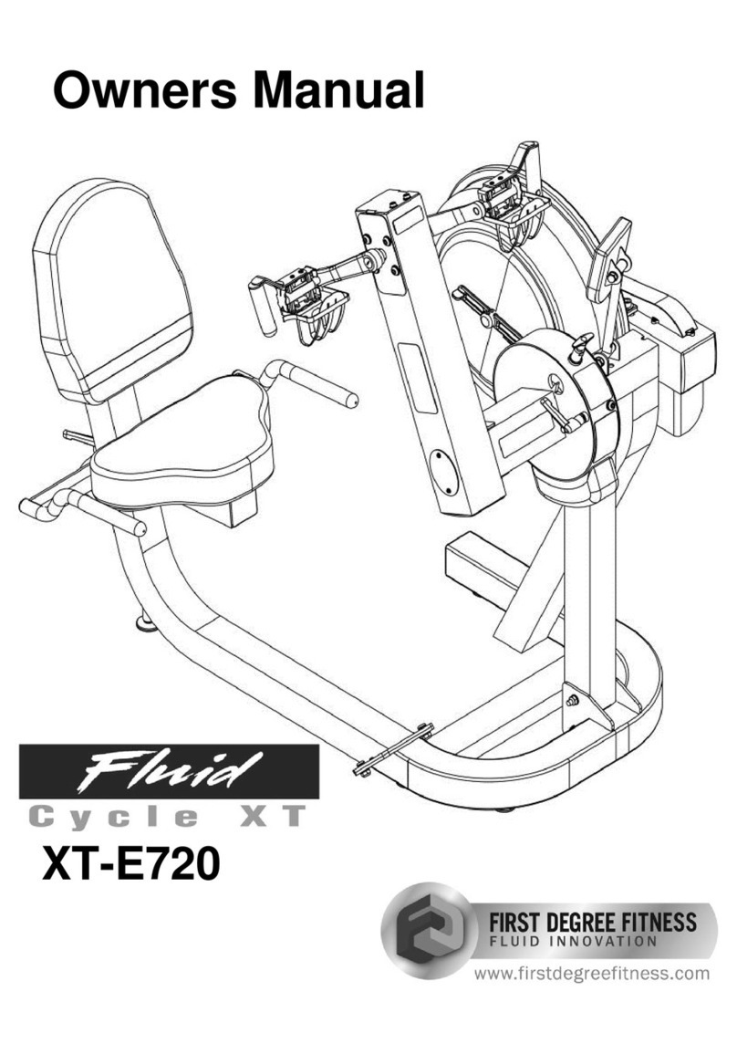 First Degree Fitness Fluid Cycle XT E720 owner's manual