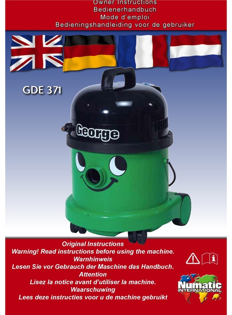 Numatic GDE 371 User manual