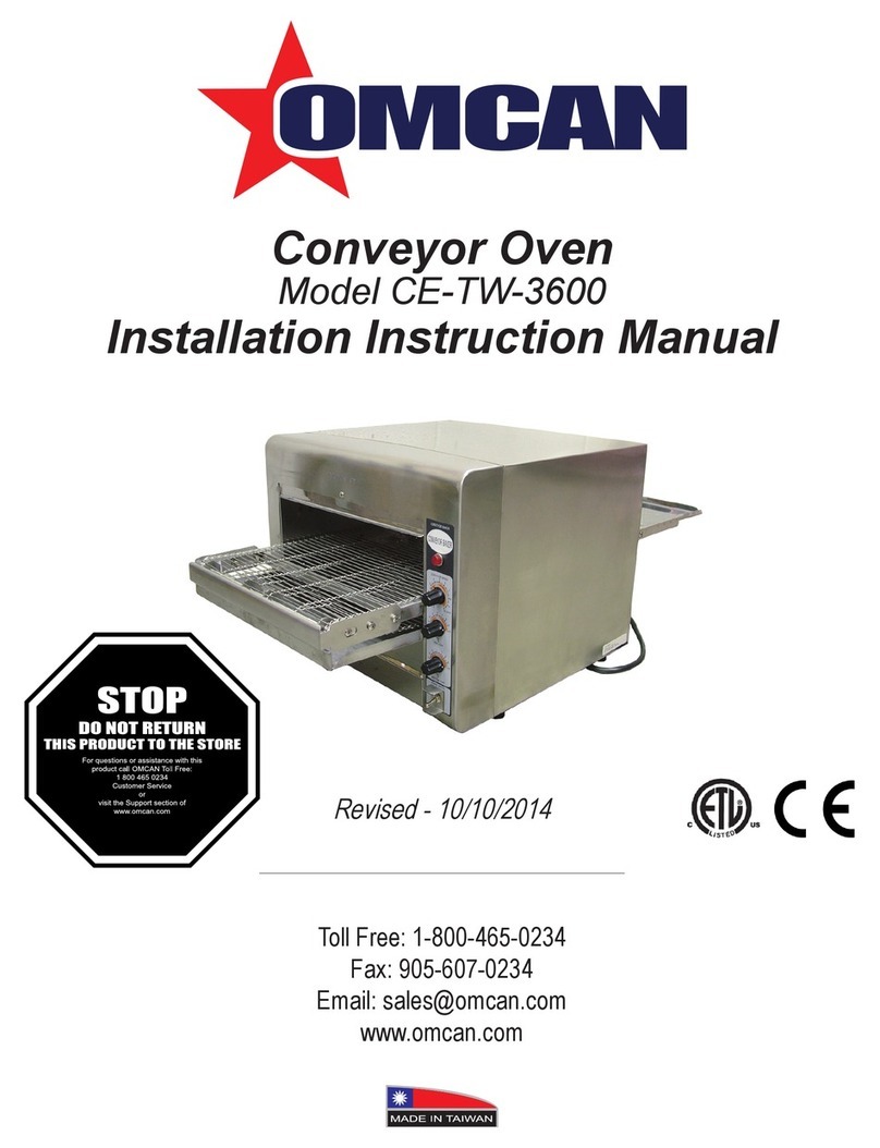 Omcan CE-TW-3600 Installation instructions manual Omcan CE-TW-3600 Installation instructions manual