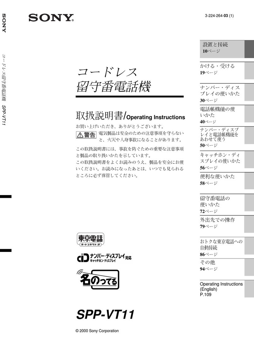 Sony SPP-VT11 User manual Sony SPP-VT11 User manual