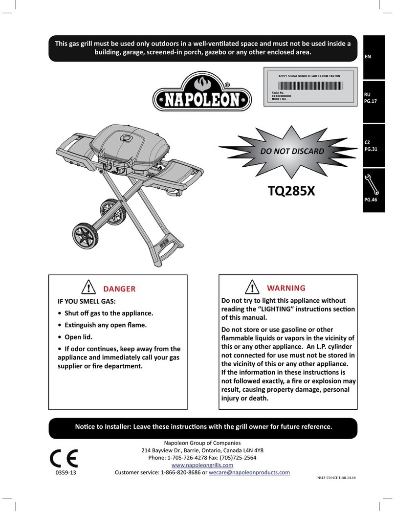 Napoleon TQ285X User manual