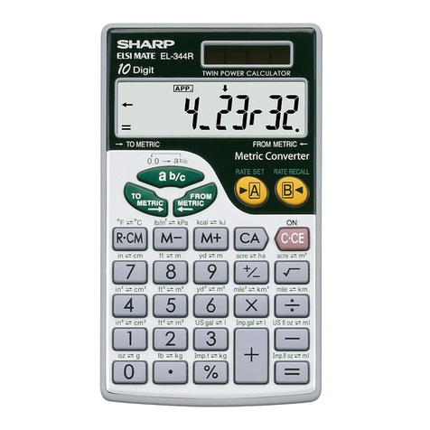 Sharp EL-344R Elsi Mate Operation manual