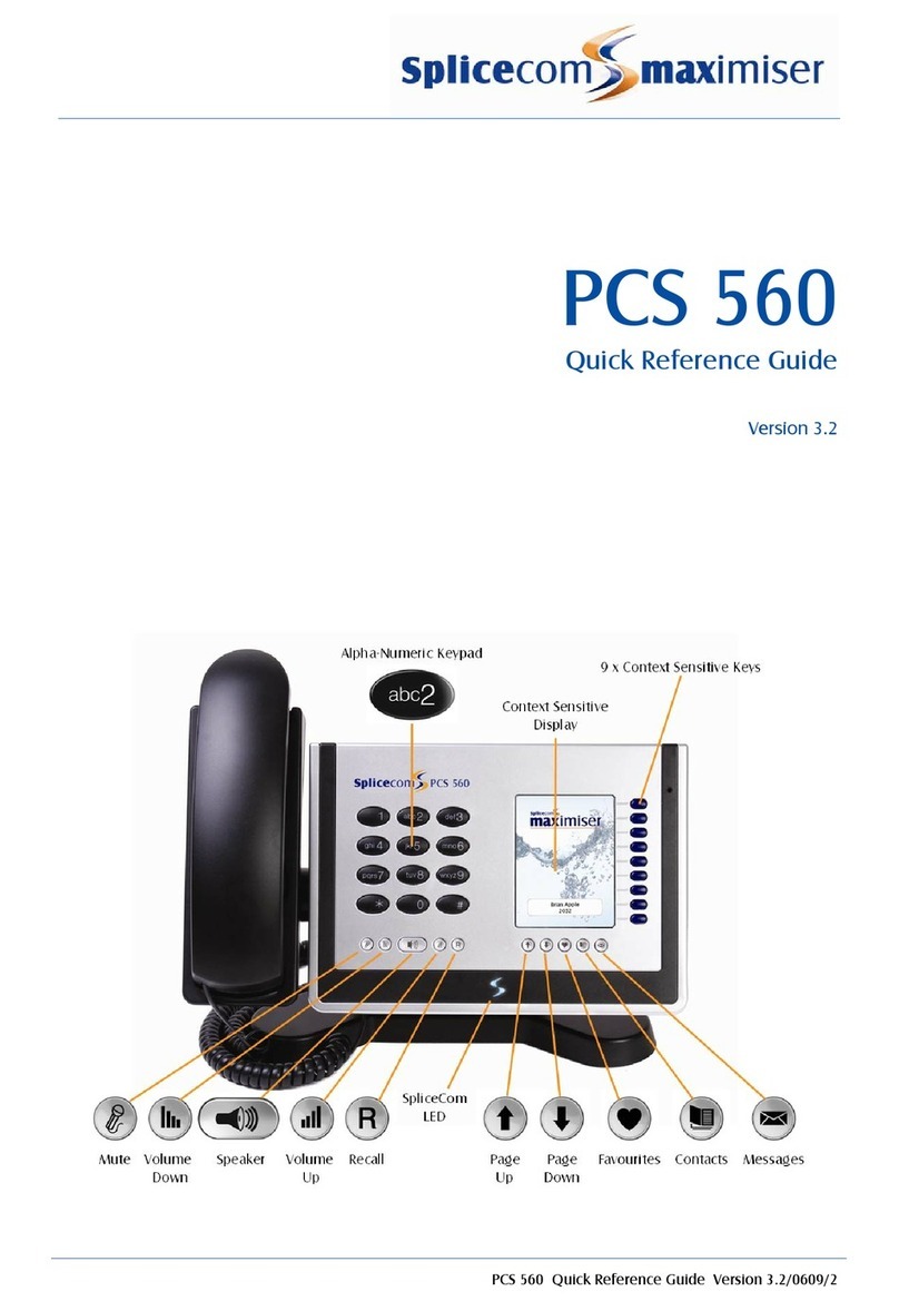 Splicecom PCS 560 User manual Splicecom PCS 560 User manual