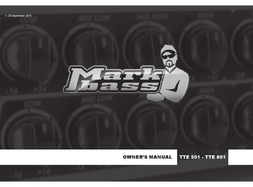 Mark Bass TTE 501 owner's manual
