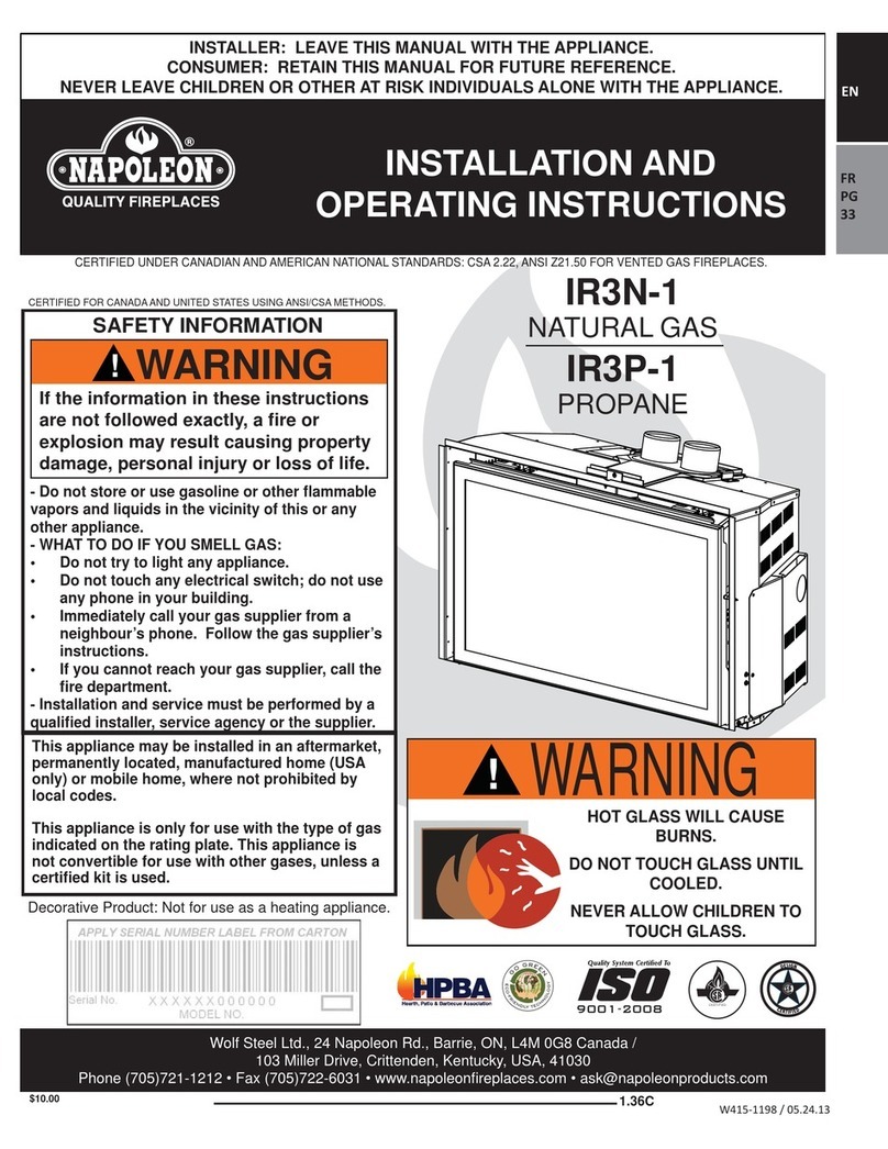 Napoleon IR3N-1 User manual Napoleon IR3N-1 User manual