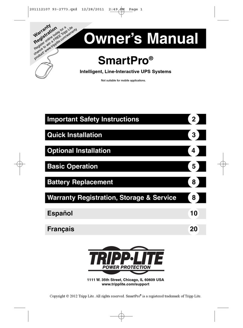 Tripp Lite SmartPro Series User manual