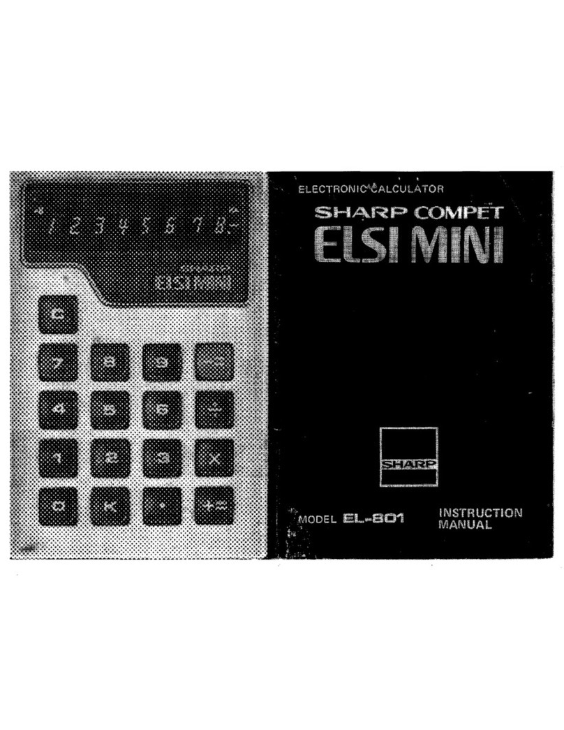 Sharp EL-801 instruction manual