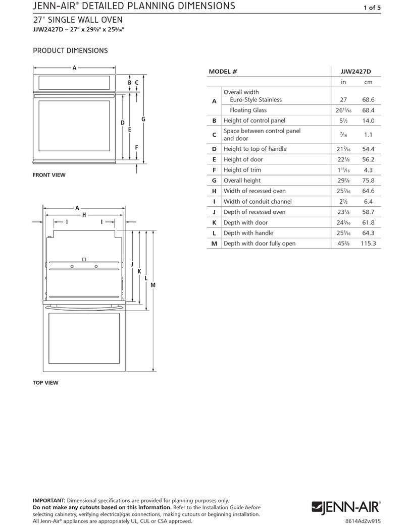 Jenn-Air JJW2427D Dimension Guide