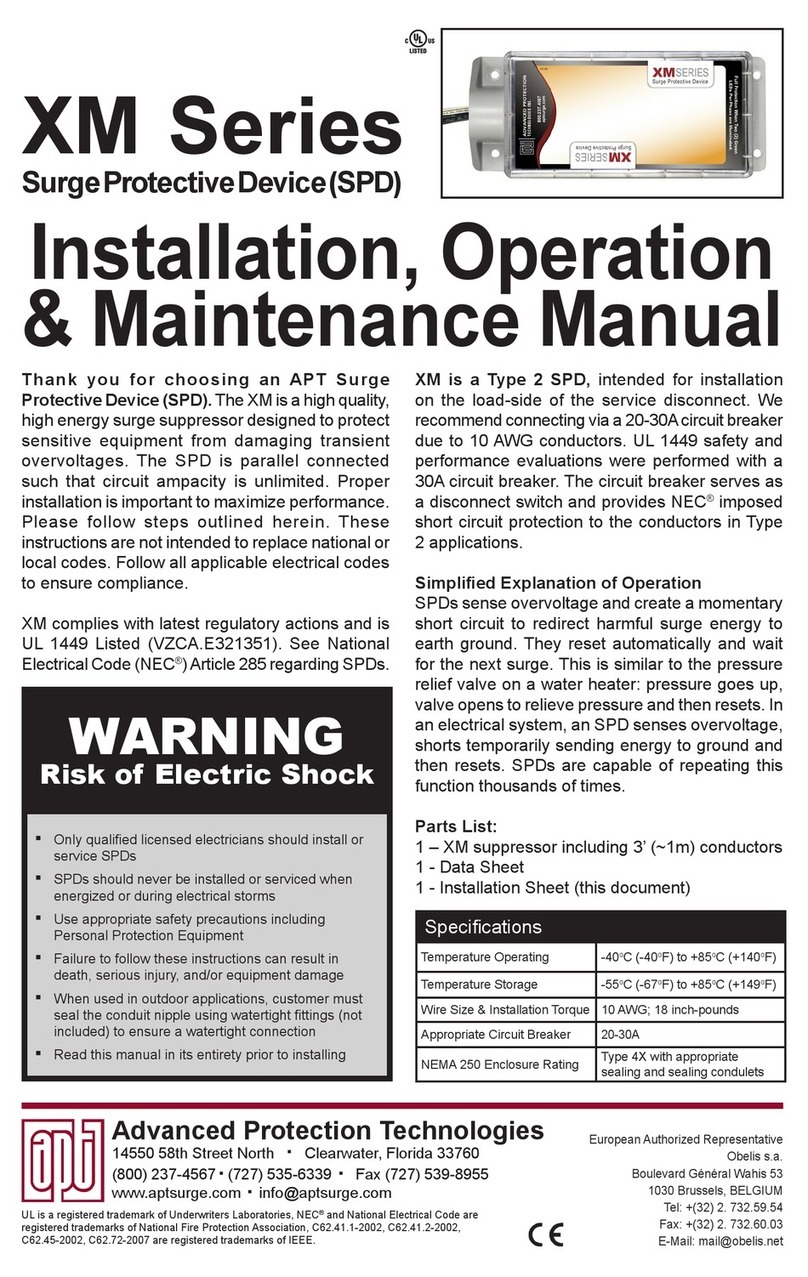 APT XM Series Installation, operation & maintenance manual