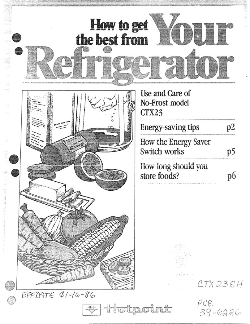 Hotpoint CTX23 Installation instructions Hotpoint CTX23 Installation instructions