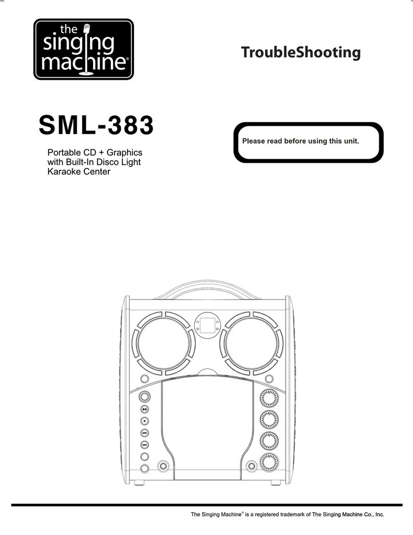 The Singing Machine SML-383 Troubleshooting