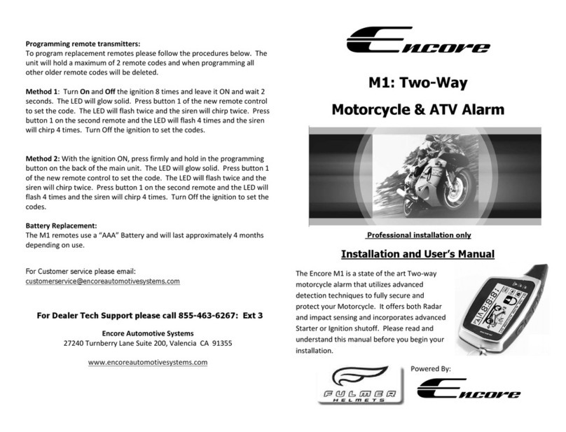 Encore M1 Installation and user manual
