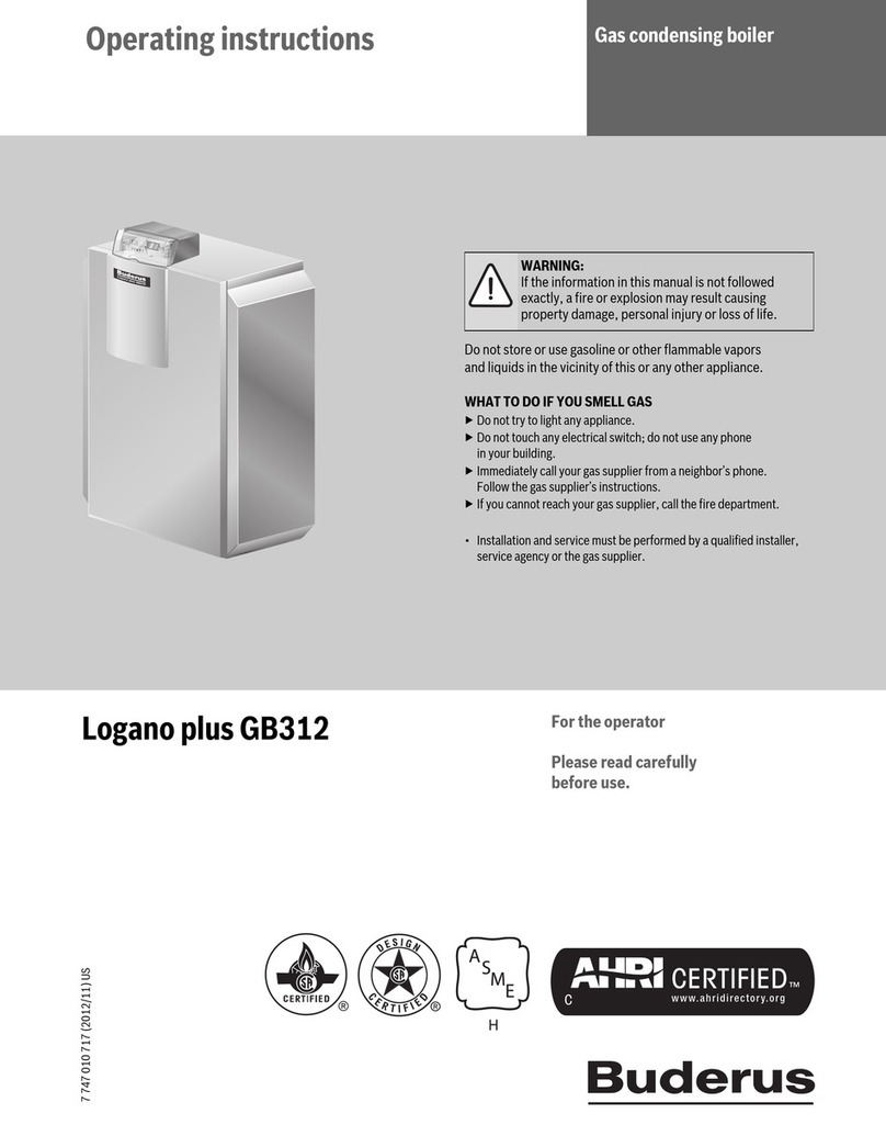 Buderus Logano plus GB312 operating instructions