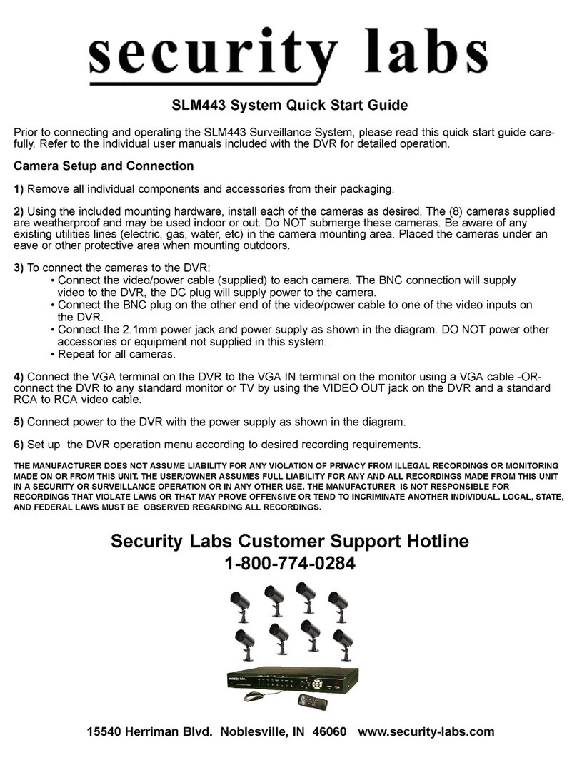 Security Labs SLM443 quick start guide
