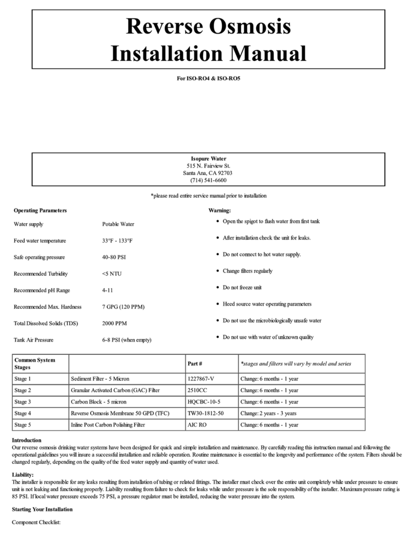 Isopure Water ISO-RO4 installation manual