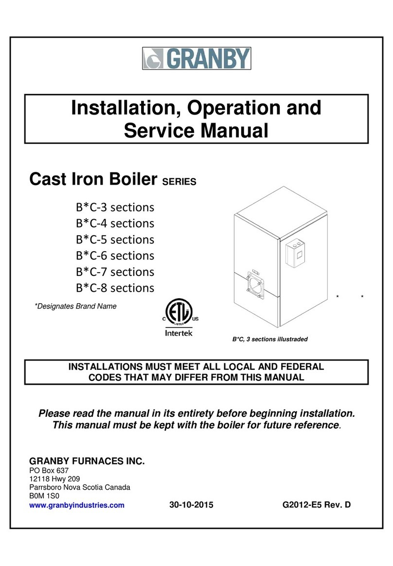 Granby B*C-3 sections Installation, operation and service manual