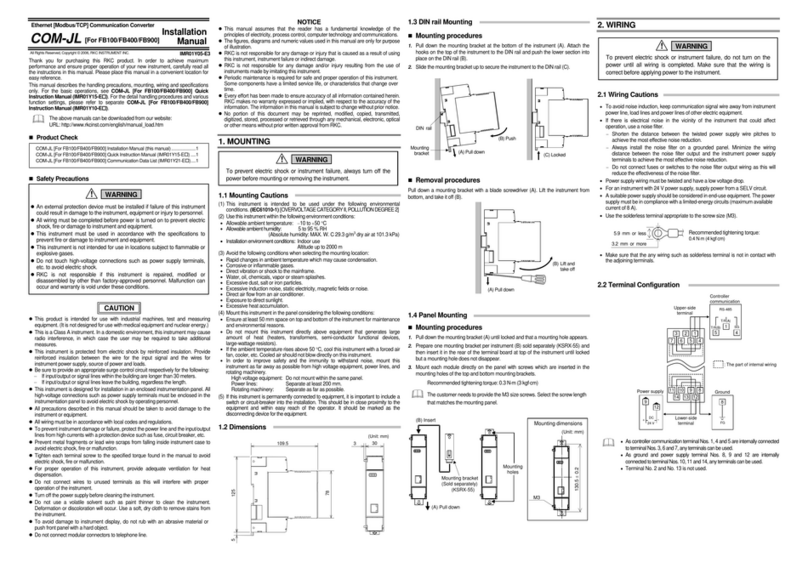 RKC INSTRUMENT COM-JL User manual