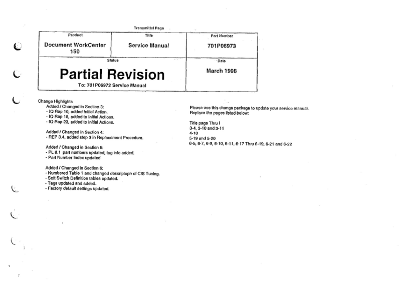 Xerox Document Workcenter 150 User manual