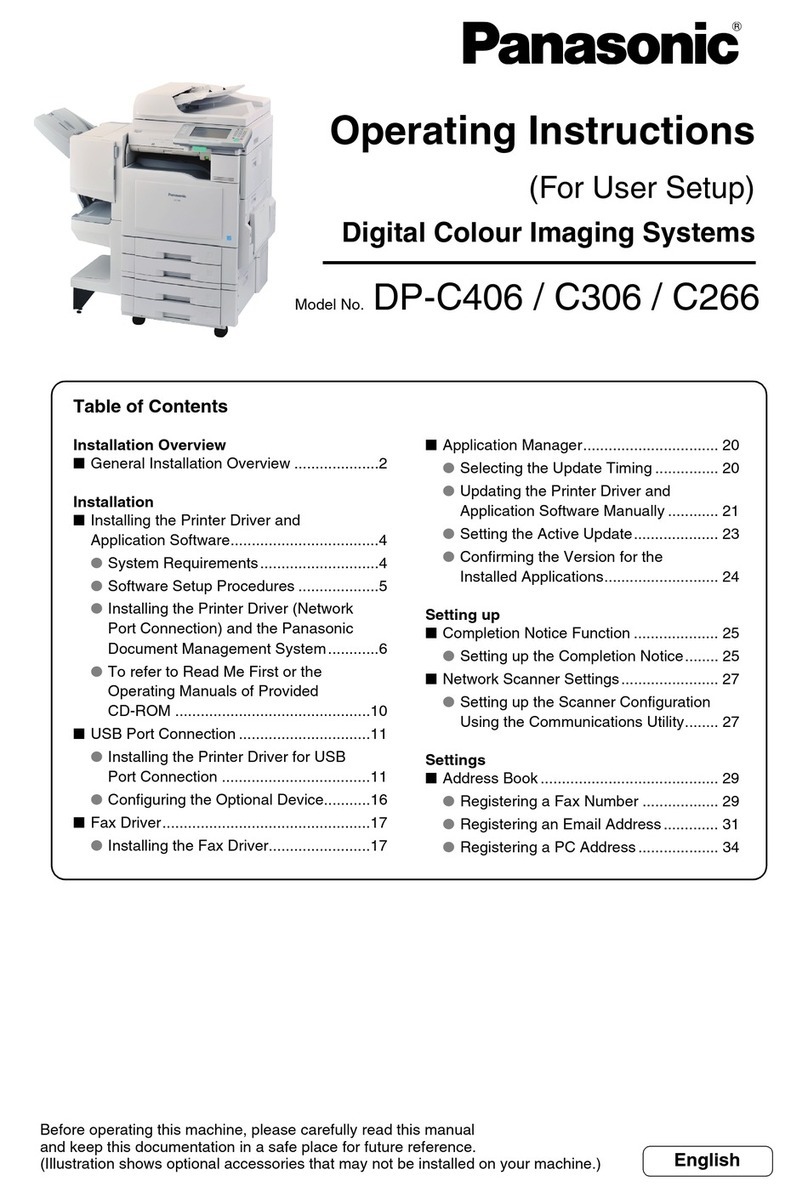 Panasonic DP-C406 User manual Panasonic DP-C406 User manual
