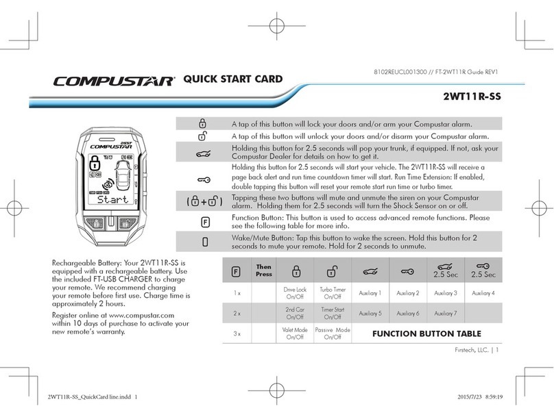 CompuSTAR 2WT11R-SS Quick start card