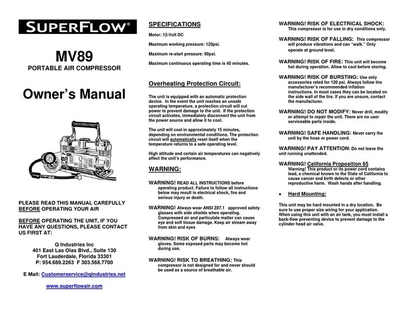 SuperFlow MV89 owner's manual