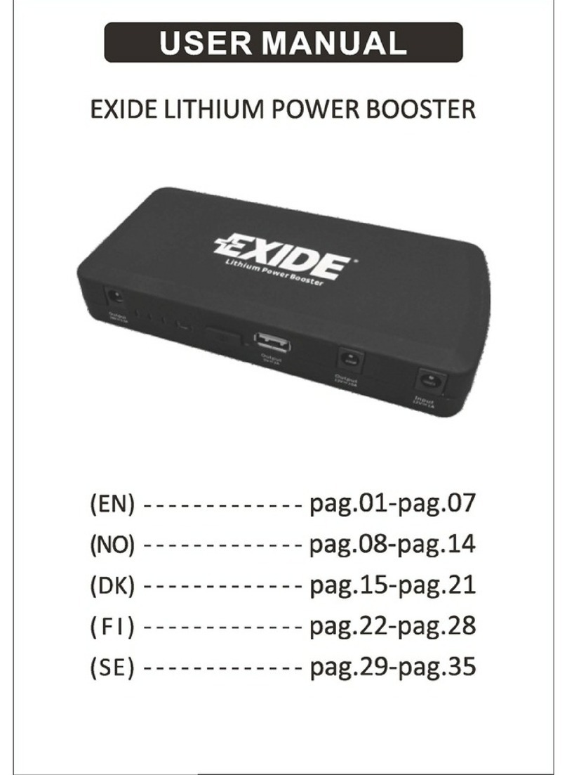 Exide Lithium power Booster user manual