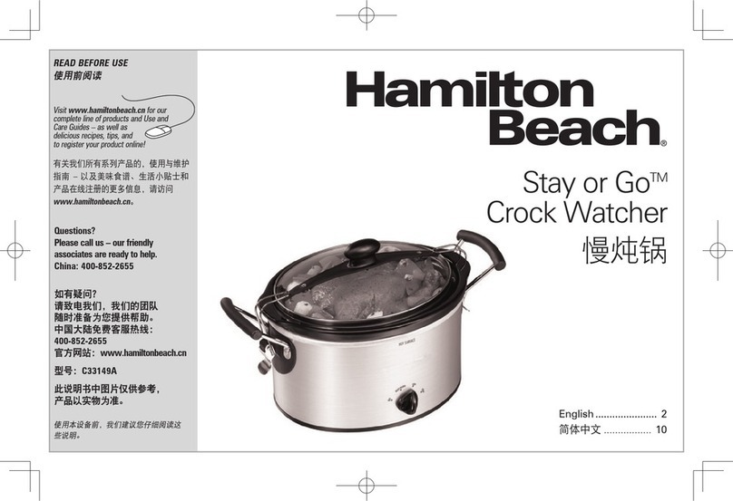 Hamilton Beach Stay or Go C33149A User manual